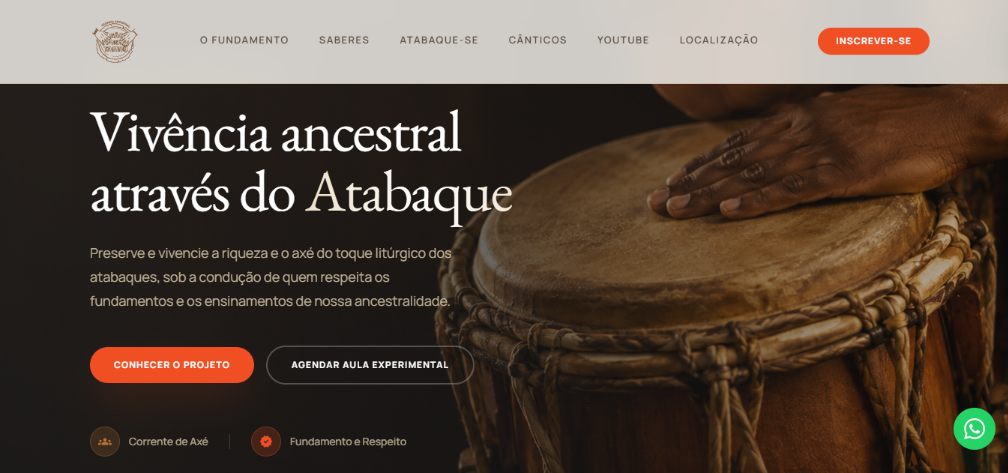 Portal dedicado à preservação litúrgica dos atabaques